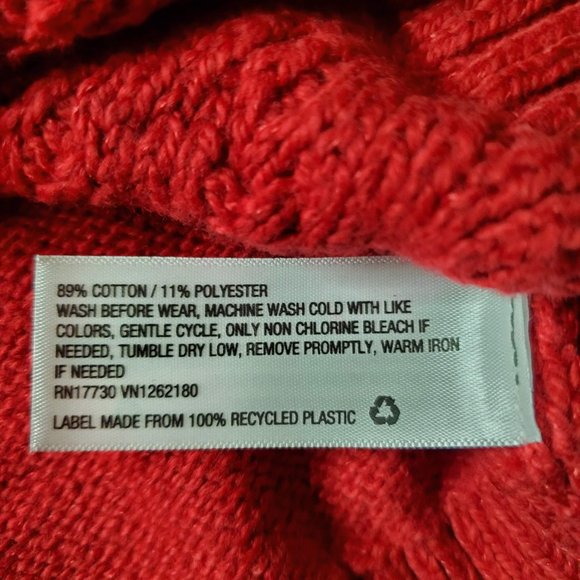 Cat & Jack  - Baby Boys' Shawl Collar Pullover Sweater  Red 18M - Picture 2 of 5